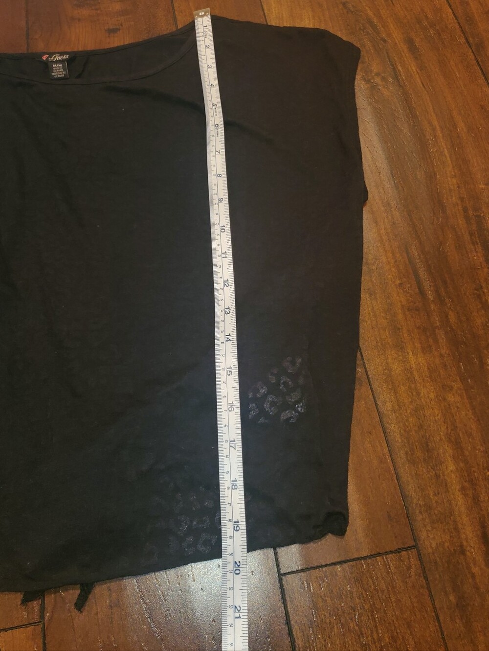 Guess Black Cropped Short Sleeve Top - Picture 10 of 14